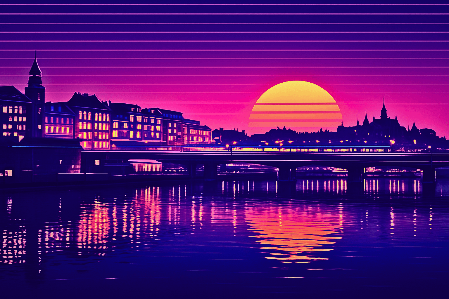 Stockholm skyline background